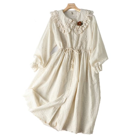 ワンピース 羽織り 長袖 体型カバー 着痩せ レディース 森ガール 可愛い 春服 夏服 大人 シャツワンピース ロングシャツ