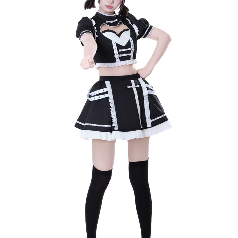 メイド服 ゆめかわいい 中華風 トップス スカート セットアップ