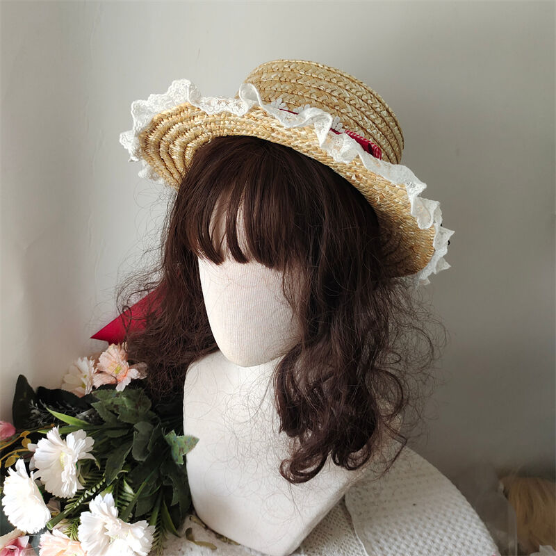 最終価格】シュエット ハンドメイド 麦わら クラシカルロリータ 最終