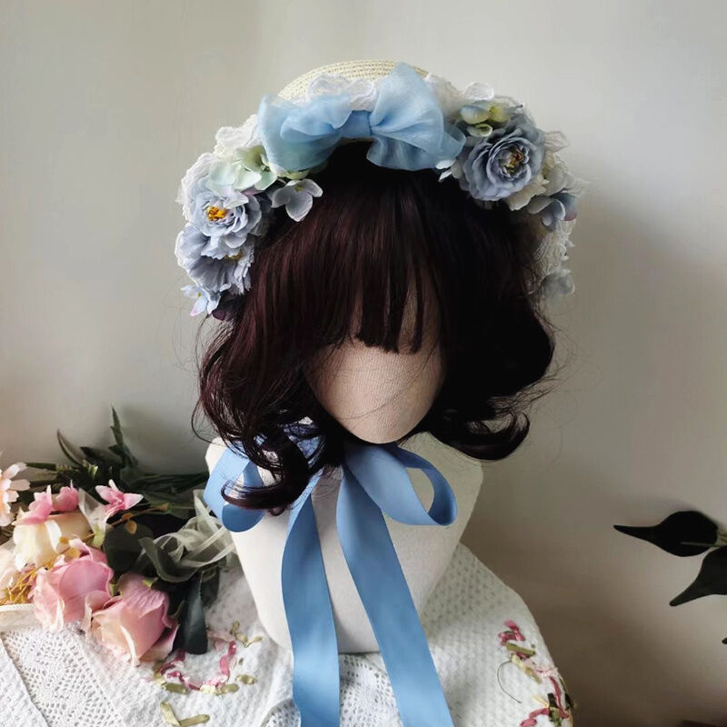 【最終価格】シュエット ハンドメイド 麦わら クラシカルロリータ 最終価格】シュエット ハンドメイド 麦わら クラシカルロリータ