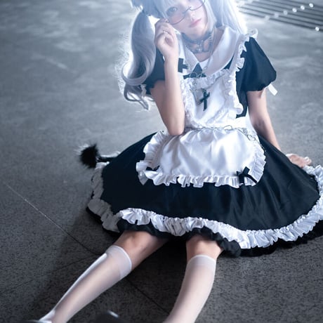 メイド服 ゴスロリ コスプレ セット 十字架 ゴシック系 ロリィタ ミニ丈 かわいい クール セクシー レディース 半袖