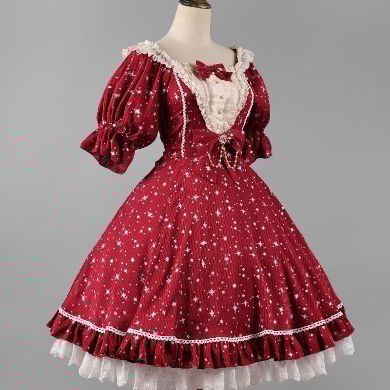 ロココ貴族風ロリータワンピース【商品番号205】 即納】♡中世の貴婦人・ロココ調・ヴィクトリア王朝デザインの