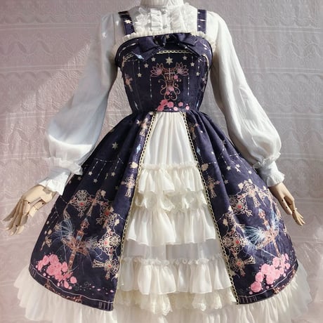 ロリータ ブラウス レディース トップス シャツ 長袖  ガーリー ハイネック かわいい 暖か