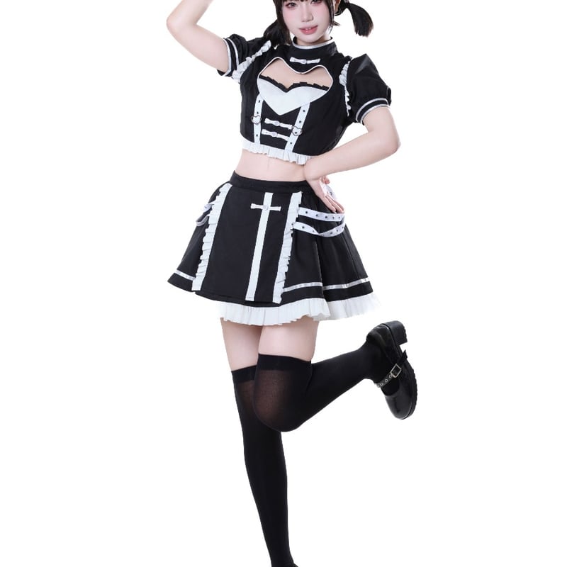 ゆいこ レディース服まとめ売り　オーダーメイド　コーデセット ゆめかわ♡ストライプ柄メイド服セット kos44☆ | ゆめかわガール