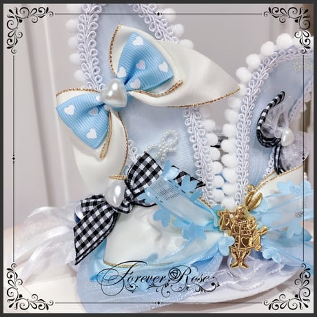 ロリータ うさぎ耳 帽子 シルクハット ロリィタ 甘ロリ ヘッドドレス コスプレ