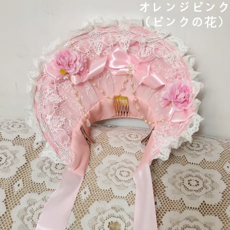 ロリータ ボンネット 帽子 ヘッドドレス ヘッドアクセサリー ゴスロリ クラシカル クラロリ フリル