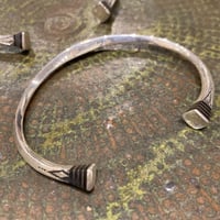 Touareg Silver（トゥアレグ シルバー）  bangle 02 （Square Ebony wood ）