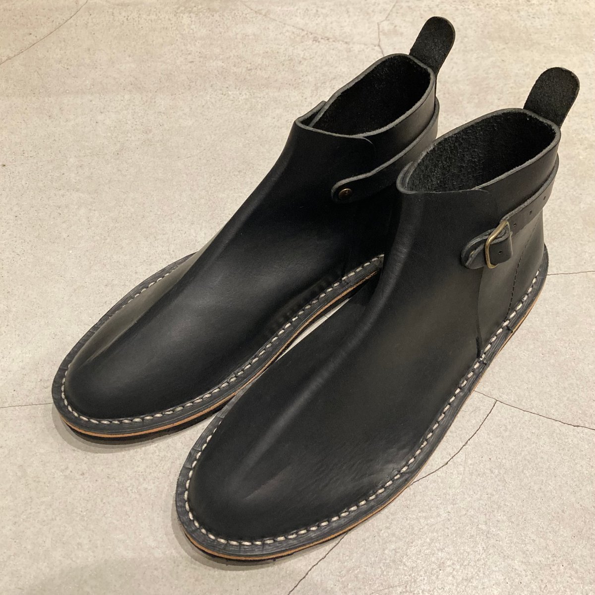 【新品タグ付】STEVE MONO スティーブモノ　レザー シューズ　黒 Steve Mono（スティーブ モノ） Artisanal shoes “Jodhpur