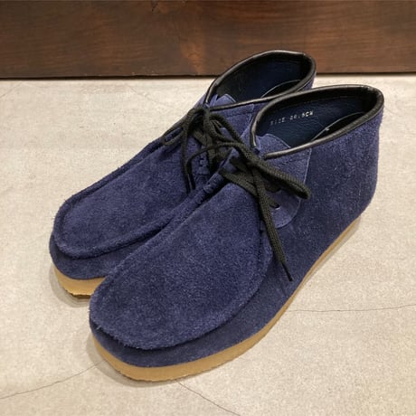 STOCK:NO（ストックナンバー）MB18_E11/NAVY 3HOLE MOCCASIN SHOES