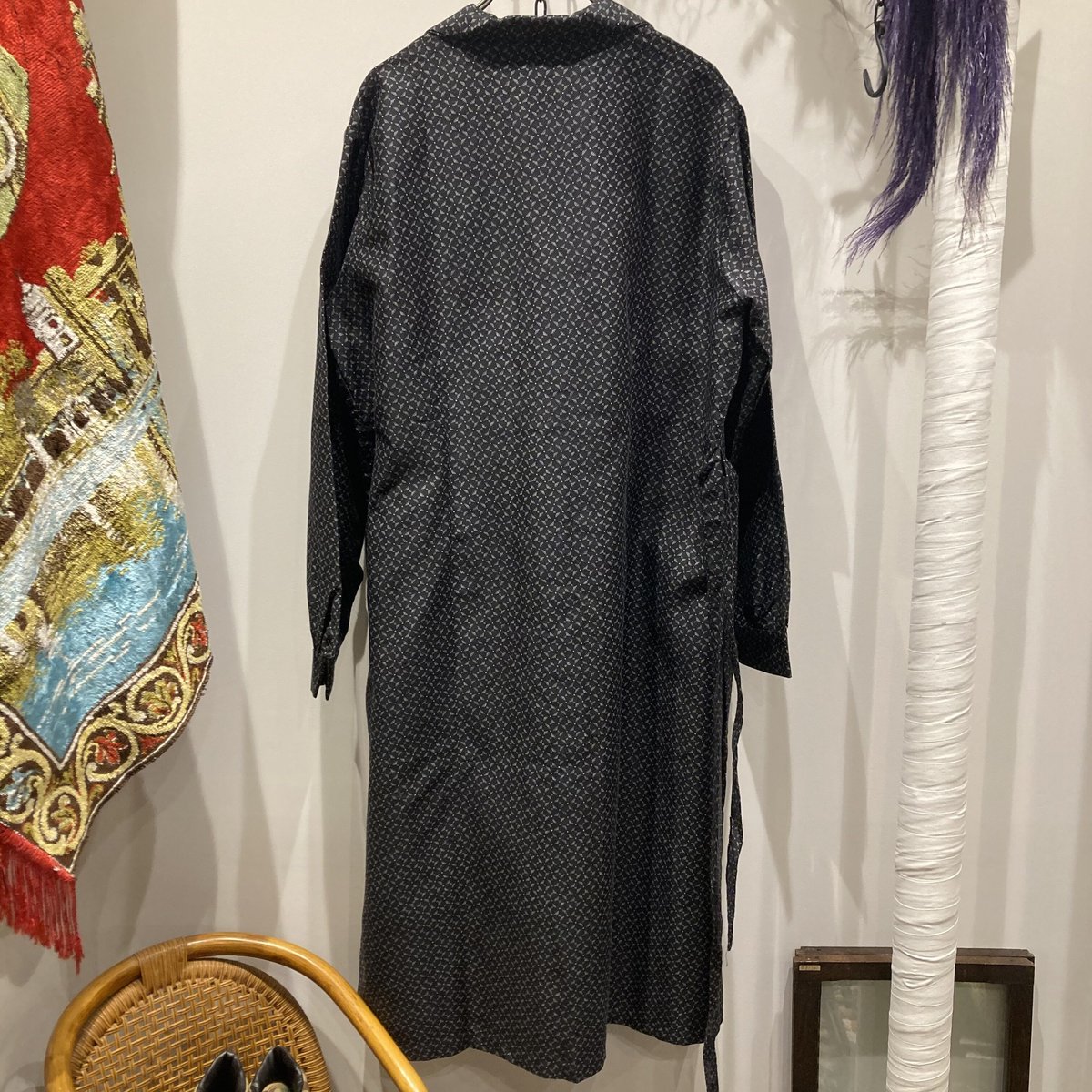 1930〜50's French Antique Black Work Dress（1930〜