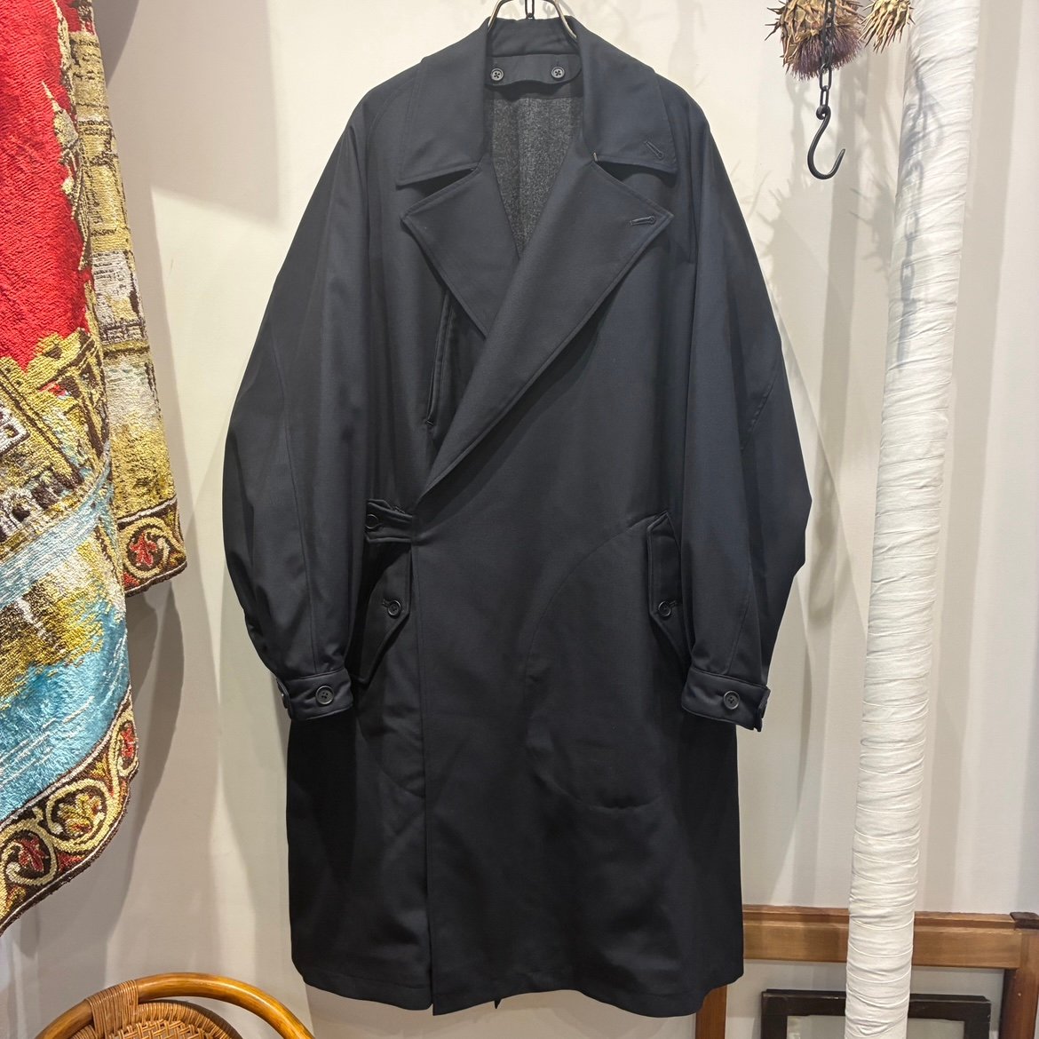 MAATEE&SONS (マーティーアンドサンズ) OVERCOAT 強撚4/140 シル