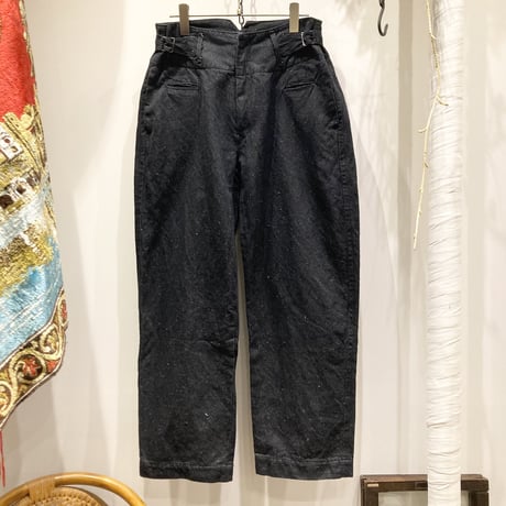 TATAMIZE(タタミゼ)  Work Trousers Cotton Linen Black Denim（ワークトラウザース コットンリネンブラックデニム）