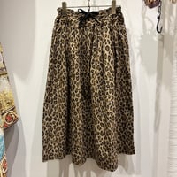 TIGRE BROCANTE （ティグルブロカンテ） C/N Leopard Pocket Ficell Long Skirt（コットンナイロンレオパードポケットフィセルロングスカート）