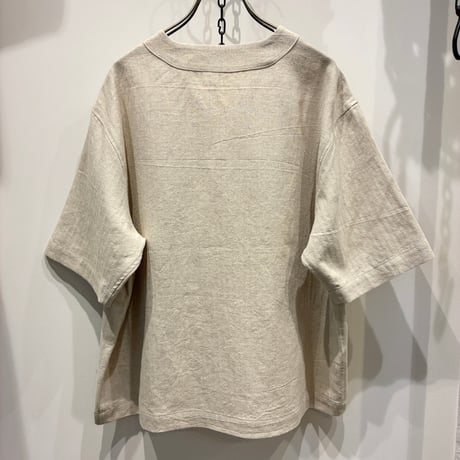結-yui-(ゆい） V-NECK H/S SHIRTS HERRINGBONE（ブイネックハーフスリーブシャツ ヘリンボーン/YBL-008)