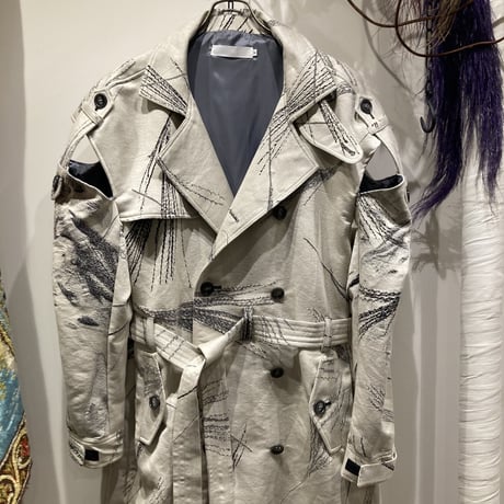 A MACHINE (エーマシーン）Pharaohs Horse Jacquard Trench Coat（ジャガードトレンチコート）