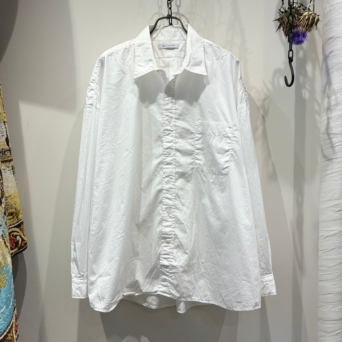 美品 CATA カッタ レギュラーワイドシャツ M 送料無料 ワイシャツ Y