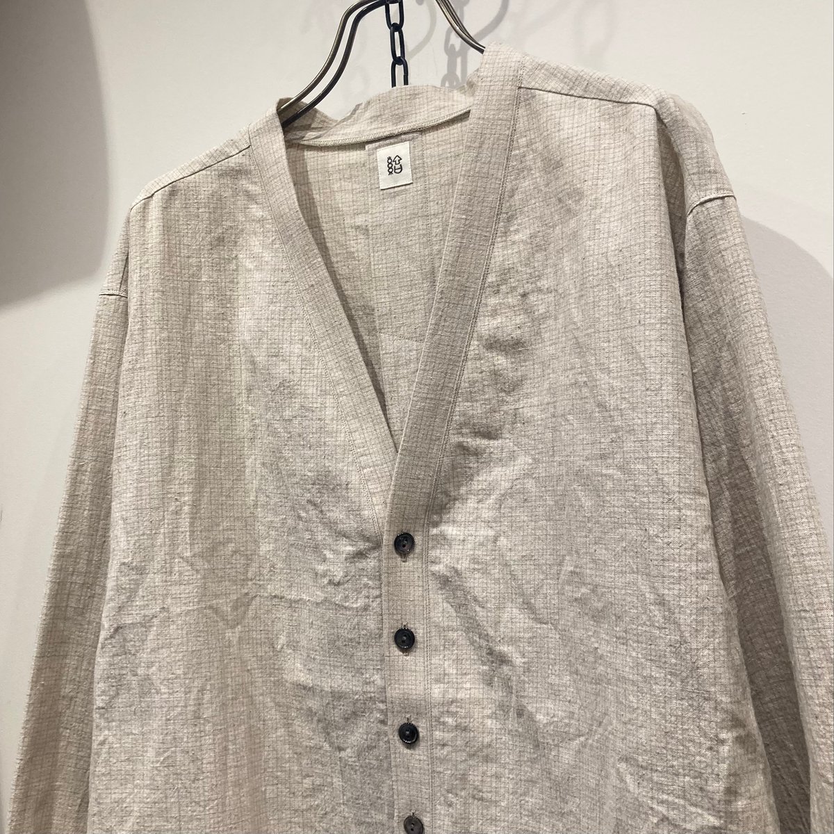 結 -yui-(ゆい） C/L MICRO PLAID CARDIGAN SHIRTS（コット...