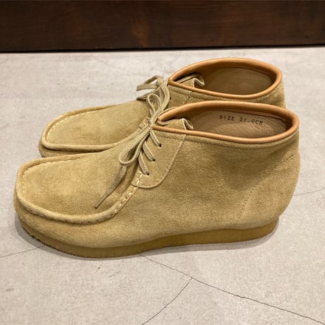 STOCK:NO（ストックナンバー）MB1801 / BEIGE 3HOLE MOCCASIN SHOES