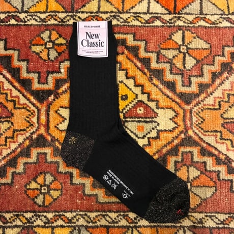 MARCOMONDE（マルコモンド） Ladies Wide Ribbed Wool Glitter Socks（レディースワイドリブウールグリッターソックス）
