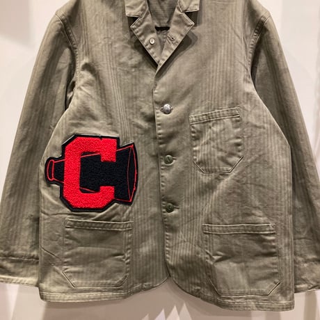 CATTA（カッタ） Herringbone Sac Coat-Vintages Chenille Patch(ヘリンボーンサックコート-ヴィンテージシェニールパッチ)