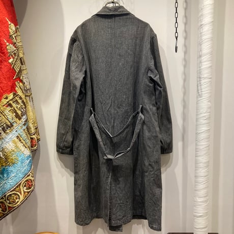 1940〜50's French Black Chambray Work Coat（フランス ブラックシャンブレー ワークコート）