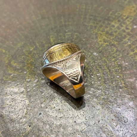Touareg Silver（トゥアレグ シルバー） ring BA6 M（silver/bronze + black onyx）