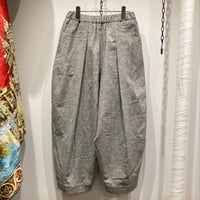 結 -yui-(ゆい）C/L NEP PLAID WIDE TUCK EASY TROUSERS（コットンリネンマイクロプラッドワイドタックイージートラウザース） /(YWT−005)