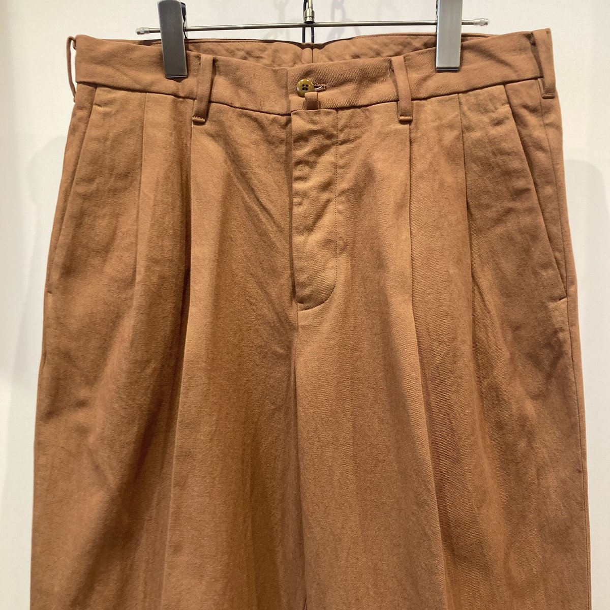 MAATEE&SONS (マーティーアンドサンズ) 俺のCHINO-PAN-強撚GABA GARMENT DYED REDDISH BRWN