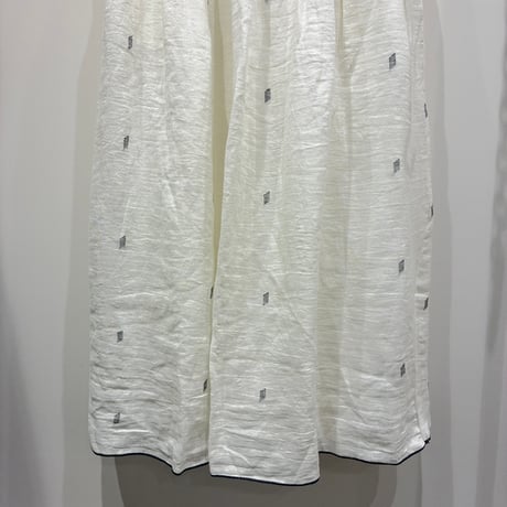 Artisav（アルティサブ）Linen with cotton Jamdani Emi Skirt（リネンウィズコットンジャムダニエミスカート）