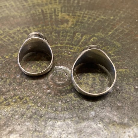 Touareg Silver（トゥアレグ シルバー） ring 14 （Four Stripe Ebony wood）