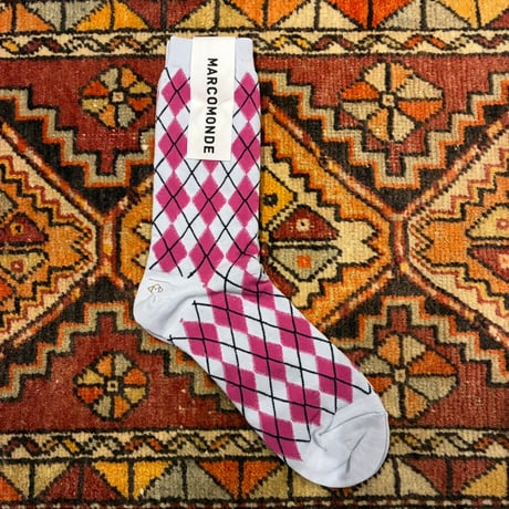 MARCOMONDE（マルコモンド） Unisex ”LONDON” pattern 02 Socks（ユニセックスロンドンパターン02ソックス）