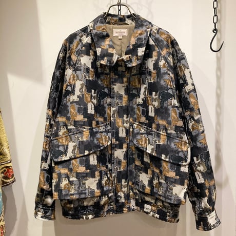 根津洋品店 NEZU YOHIN TEN (ネズヨウヒンテン)  Abstract Jacquard Short Jacket（アブストラクトジャカードショートジャケット ）