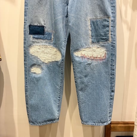 TIGRE BROCANTE （ティグルブロカンテ） 12.75oz Denim Big 5Pocket PT Hand Damage（12.75オンスデニムビッグ5ポケットパンツハンドダメージ）