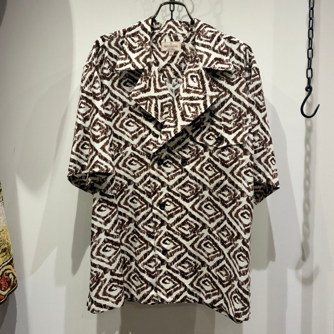 NEZU YOHINTEN 根津洋品店 ジャカードシャツ 黒 サイズ2 NEZU YOHINTEN 根津洋品店 ジャカードシャツ 黒 サイズ2