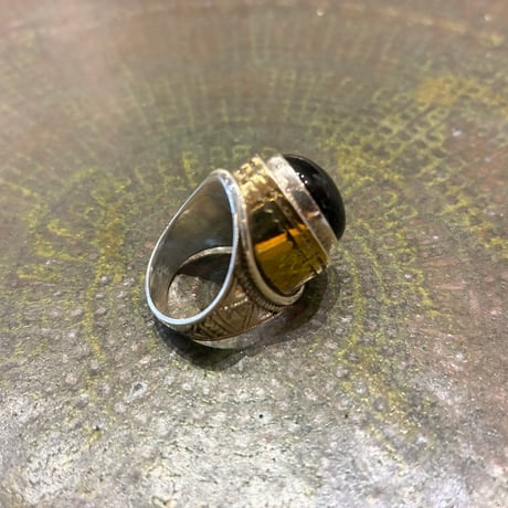 Touareg Silver（トゥアレグ シルバー） ring BA6 M（silver/bronze + black onyx）