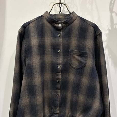 TIGRE BROCANTE （ティグルブロカンテ） Shaggy Ombre Stand Gather Blouse （シャギーオンブレスタンドギャザーブラウス）