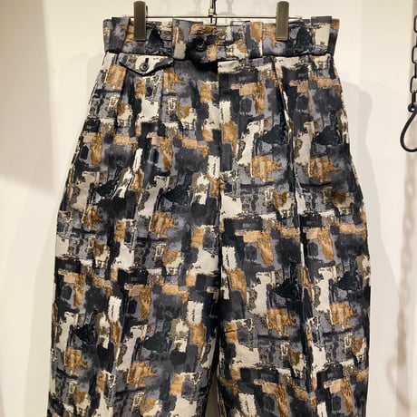 根津洋品店 NEZU YOHIN TEN (ネズヨウヒンテン)  Abstract Jacquard Tanngo Pants（アブストラクトジャカードタンゴパンツ）