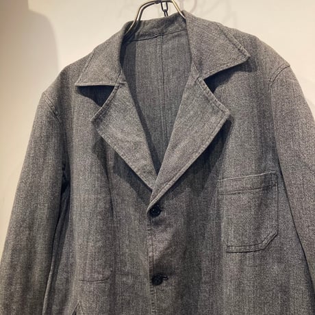 1940〜50's French Black Chambray Work Coat（フランス ブラックシャンブレー ワークコート）