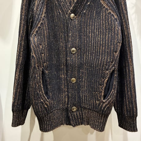 Slopeslow（スロープスロウ） Yak/Lamb wool Plating Rib Cardigan（ヤク/ラムウールプレーティングリブカーディガン）