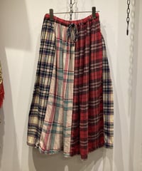 TIGRE BROCANTE （ティグルブロカンテ） Flannel Check Medium Gather  Skirt（ネルチェックミディアムギャザースカート）