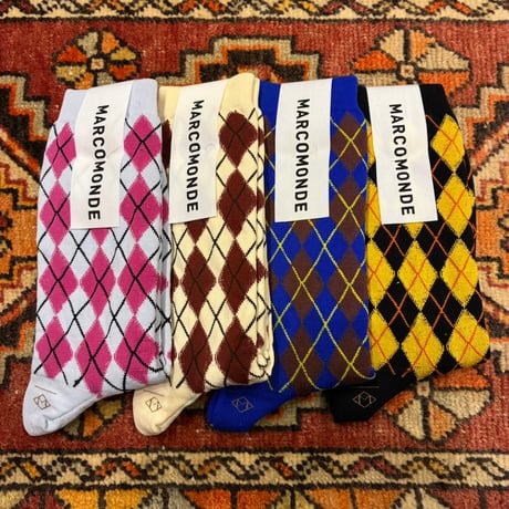 MARCOMONDE（マルコモンド） Unisex ”LONDON” pattern 02 Socks（ユニセックスロンドンパターン02ソックス）