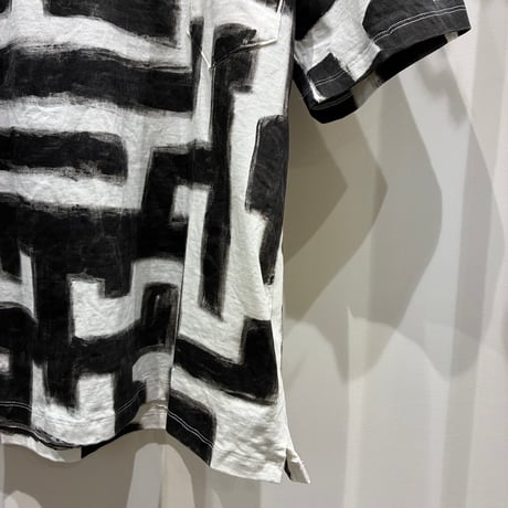 jawandi(ジャワンディ) Crew T-Shirt Hand Drawing Geometric Patterns （クルーティーシャツハンドドローイングジオメトリックパターン）