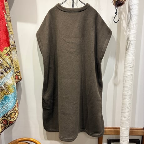TIGRE BROCANTE （ティグルブロカンテ） Italy Melton French Notch One-piece （イタリーメルトンフレンチノッチワンピース）