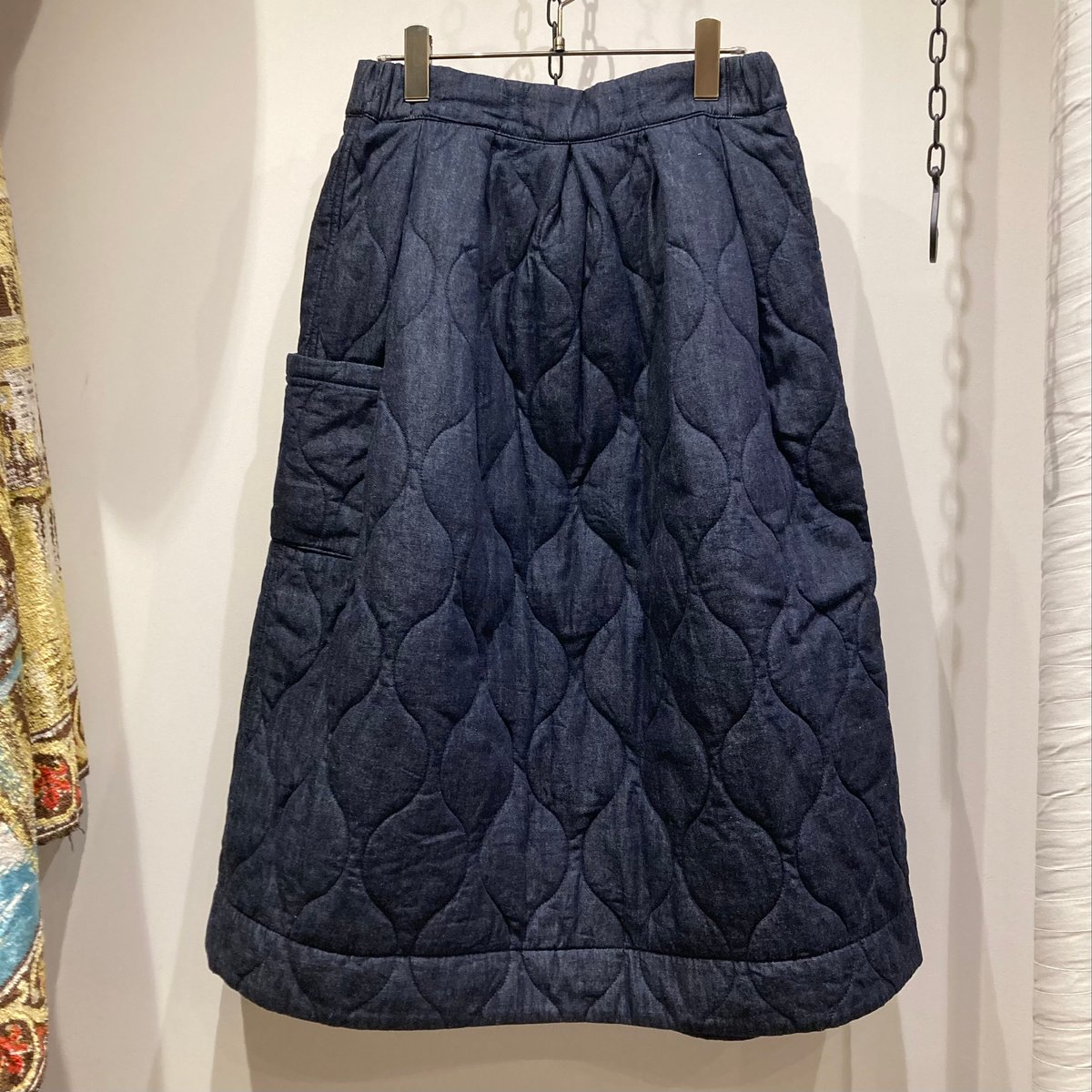 ティグルブロカンテ　デニムキルト切替ラップスカート　TIGER BROCANTE ティグルブロカンテ デニムキルト切替ラップスカート TIGER BROCANTE