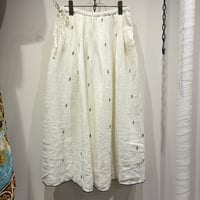 Artisav（アルティサブ）Linen with cotton Jamdani Emi Skirt（リネンウィズコットンジャムダニエミスカート）