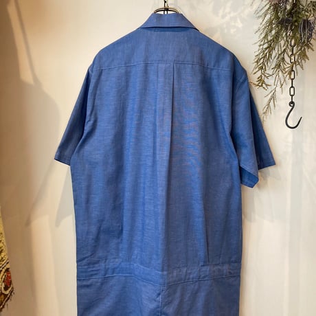 MAATEE&SONS (マーティーアンドサンズ)  VINTAGE SHAMBRAY ALL IN ONE SS（ヴィンテージ シャンブレー オールインワン半袖）