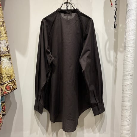 FLISTFIA（フリストフィア） Over Sized Band Collar Shirts（オーバーサイズバンドカラーシャツ-OH03016)