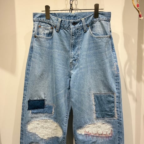 TIGRE BROCANTE （ティグルブロカンテ） 12.75oz Denim Big 5Pocket PT Hand Damage（12.75オンスデニムビッグ5ポケットパンツハンドダメージ）