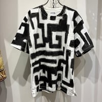 jawandi(ジャワンディ) Crew T-Shirt Hand Drawing Geometric Patterns （クルーティーシャツハンドドローイングジオメトリックパターン）
