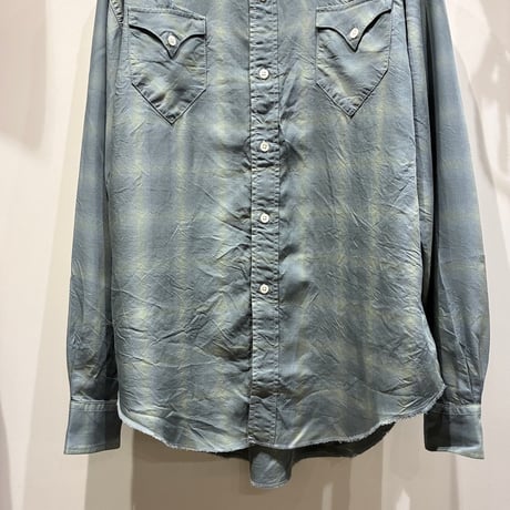 NECESSARY or UNNECESSARY（ネセサリーオアアンネセサリー） WESTERN SHIRT / OMBRE CHECK（ウエスタンシャツ / オンブレーチェック）